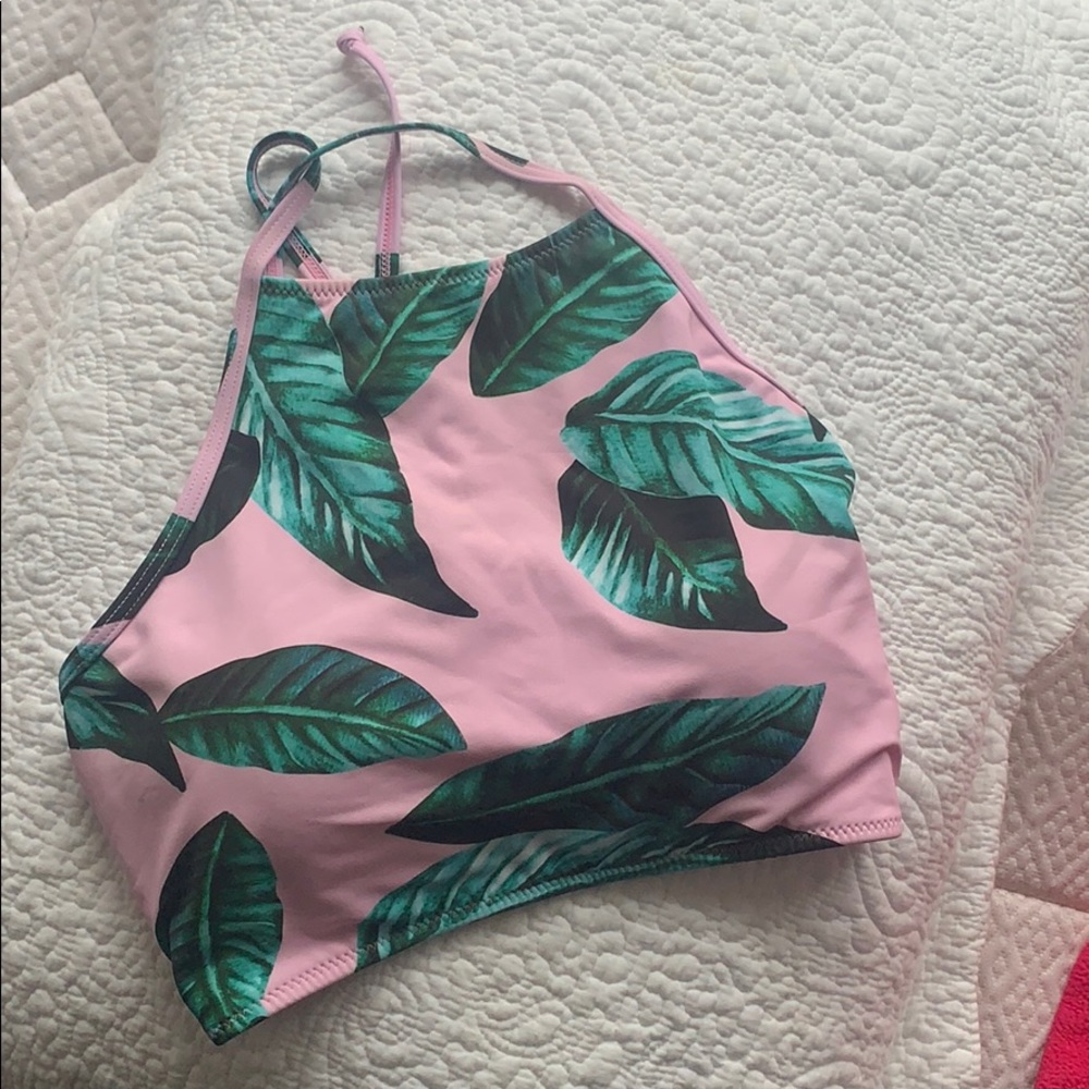 Palm leaf bikini top